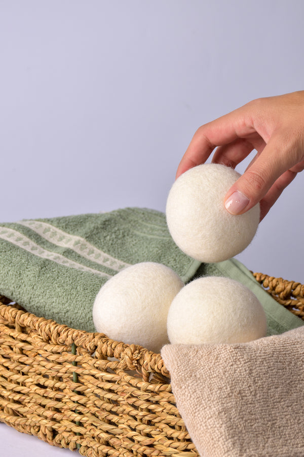 2. Place the balls evenly inside the dryer